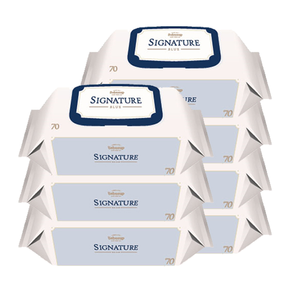 최근 인기있는 베베숲 시그니처 블루 유아물티슈 캡형, 70매, 7팩 ···