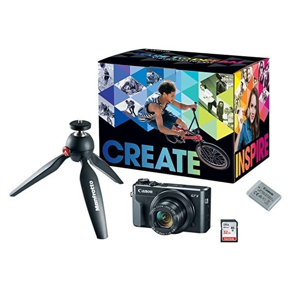 인기있는 [미국] 572103 Canon PowerShot G7X Mark II Digital Camera Video Creator Kit with Tripod Memory Car