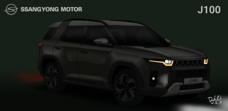 2022 쌍용자동차 J100 예상도 티저 / 2023 SSANG YONG MOTORS J100 Rendering Teaser ...