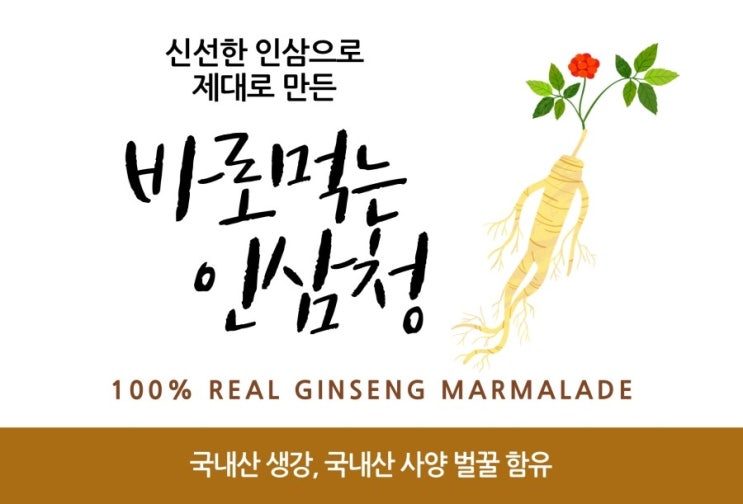  [인삼청] 인삼효능 인삼청 효능 인삼 (원기회복, 혈액순환, 피로회복, 활력)
