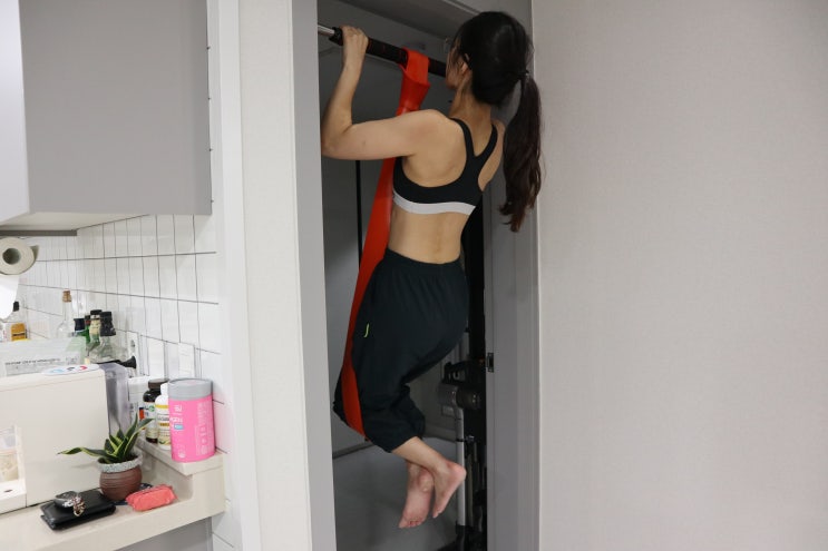  여자 턱걸이 핸디핏 풀업밴드 사용법