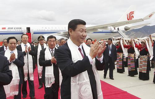 시진핑 총서기, 10년 만에 티베트 방문