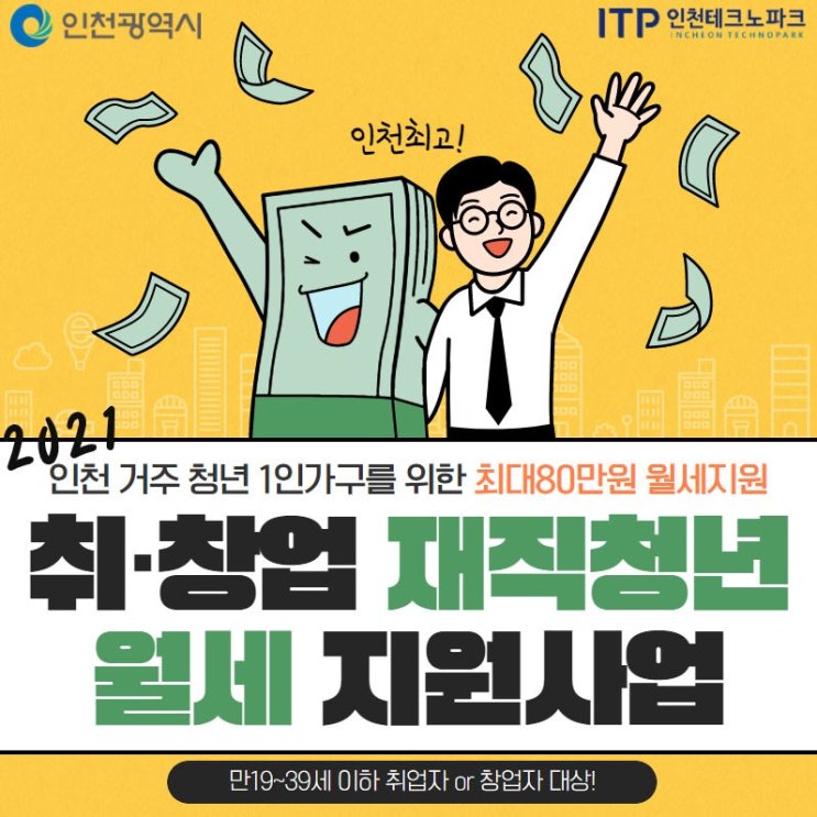  2021 취ㆍ창업 재직 청년 월세지원 사업