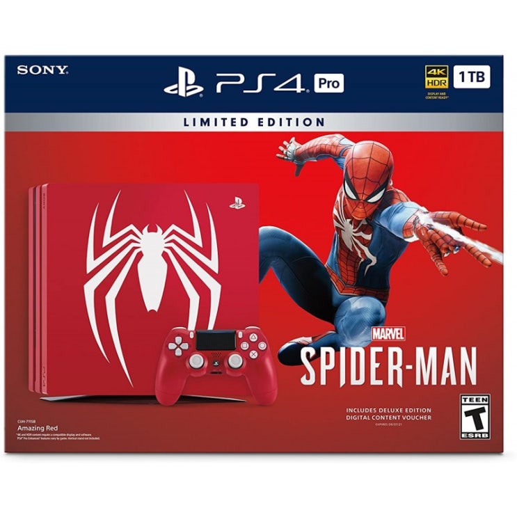 선호도 좋은 PlayStation 4 Pro 1TB Limited Edition Console - Marvel의 Spider-Man 번들 [Discontinued]:, 1, 단일옵