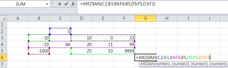 [스프레드시트 엑셀 - 깔끔한 함수 정리 07] 중간값 중앙값 중위수 구하기 - MEDIAN, 그 완벽한 용도와 사용법 (계산 function 중위값 중윗값 찾기)