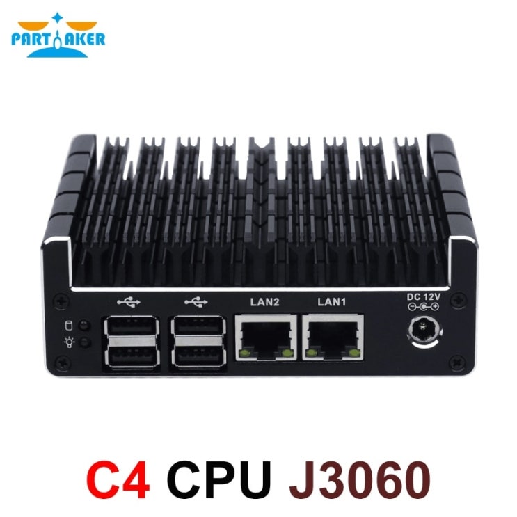 후기가 정말 좋은 미니PC Partaker New NUC Mini PC Celeron J3160 쿼드 코어 4 Intel i210AT Nic X86 컴퓨터 소프트 라우터 Linux