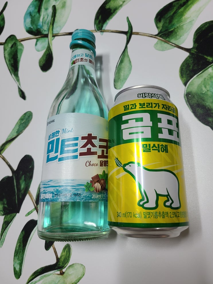  GS25편의점(민트초코소주, 곰표밀식혜)/테리로제떡볶이!