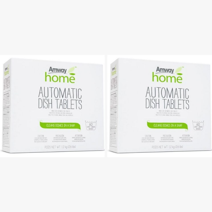  갓성비 좋은 Amway 미국 암웨이 정품 Home 식기세척기 세제 캡슐 일회용 팩 Automatic Dish Tablets 1.2kg 60개입 2팩 총 120개입 좋아요
