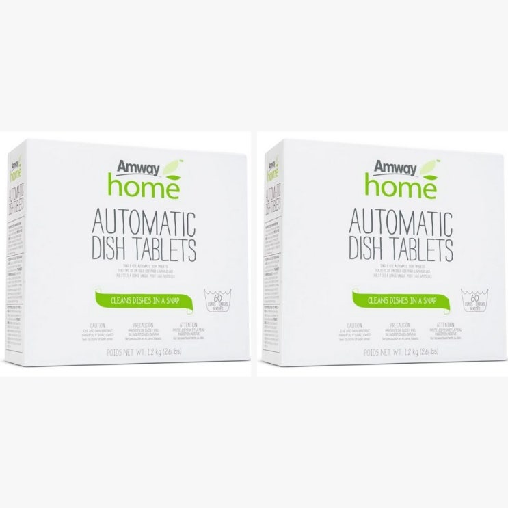 갓성비 좋은 Amway 미국 암웨이 정품 Home 식기세척기 세제 캡슐 일회용 팩 Automatic Dish Tablets 1.2kg 60개입 2팩 총 120개입 좋아요