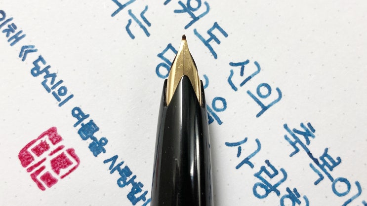  당신의 여름을 사랑합니다 (만년필 필사, 정자체, 몽블랑 빈티지 14번 만년필)