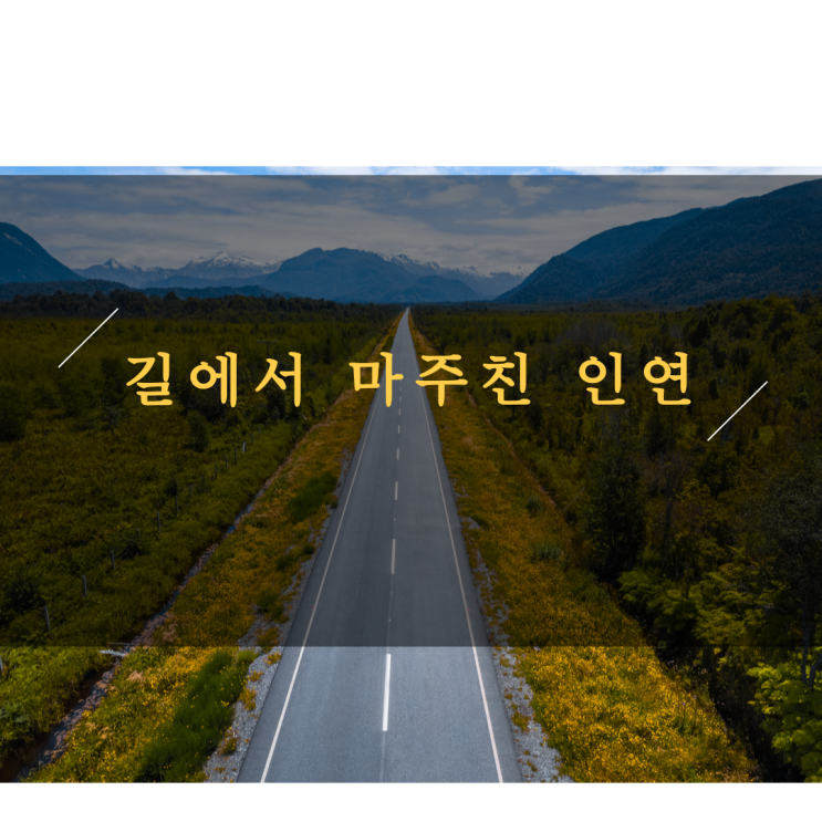  길에서 마주친 인연
