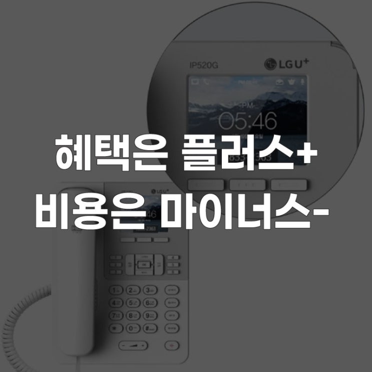  LG 유플러스 매장 인터넷 전화! 고급형플러스! 혜택은 플러스 비용은 마이너스