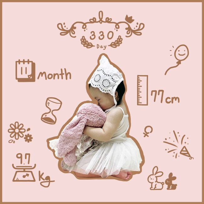 11개월 아기 기념사진 | 성장발달 (키, 몸무게, 모방행동, 포인팅, 공감능력, 거절표현)