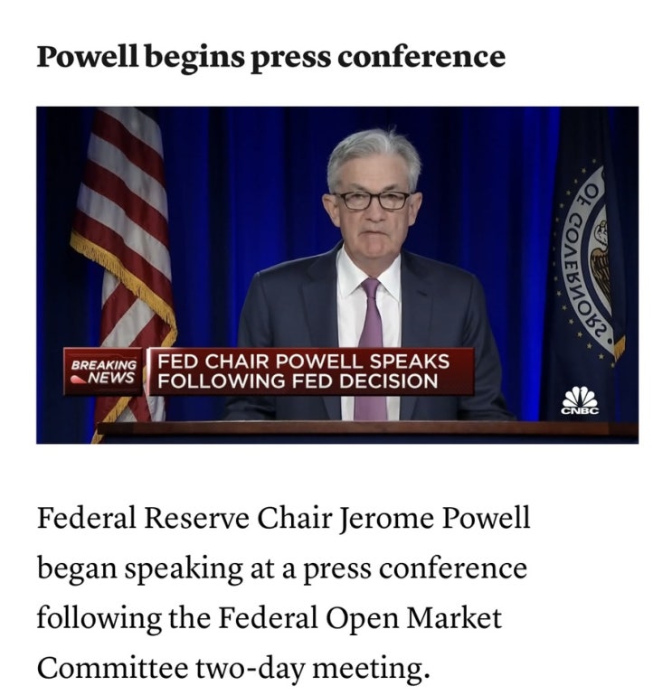 미국 연준 7월 FOMC 회의 내용 요약 (제로금리 유지, 인플레이션 일시적, 테이퍼링은 하겠다!)