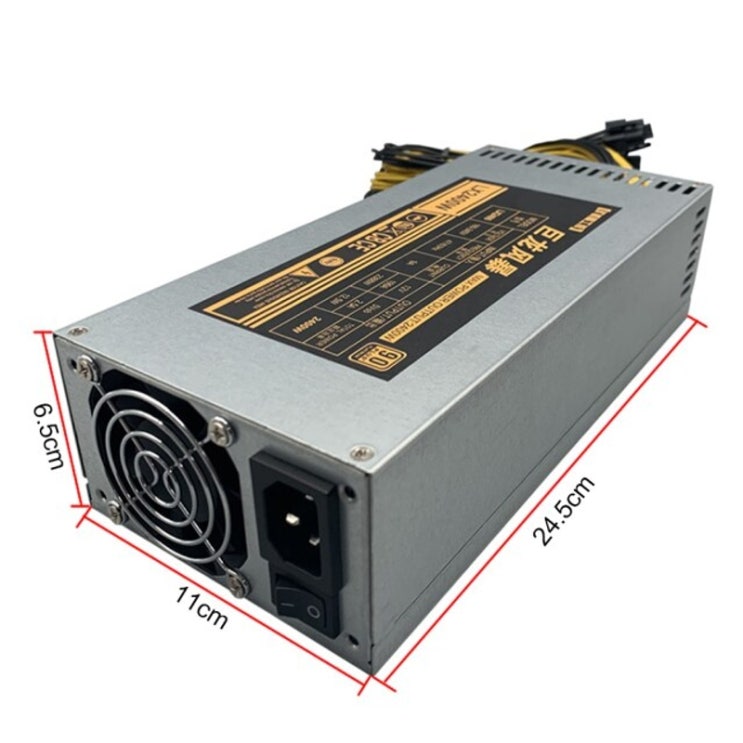 잘나가는 2000W ETH 채굴 기 전원 공급 장치 180-240V 입력 10 x 6pin 95 효율 비트 코인 채굴 장치 용 다중 GPU 지원, 협력사 ···