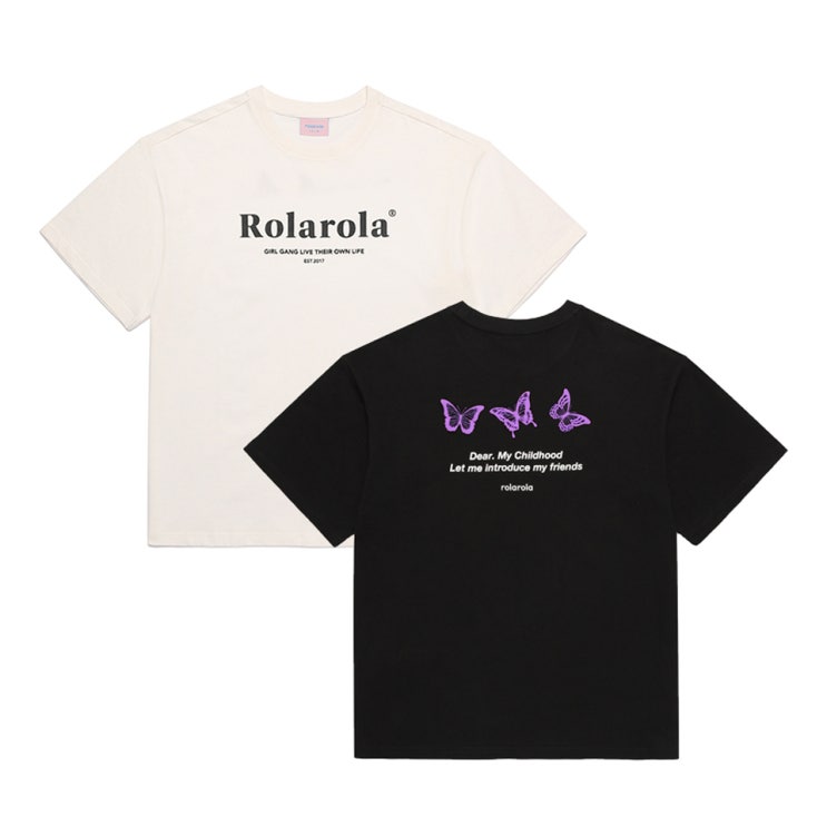 선택고민 해결 로라로라 여성용 ROLA LETTERING T-SHIRT 2종 세트 TS-21344 ··· 선택고민 해결 로라로라 여성용 ROLA LETTERING T-SHIRT 2종 세트 TS-21344 ···