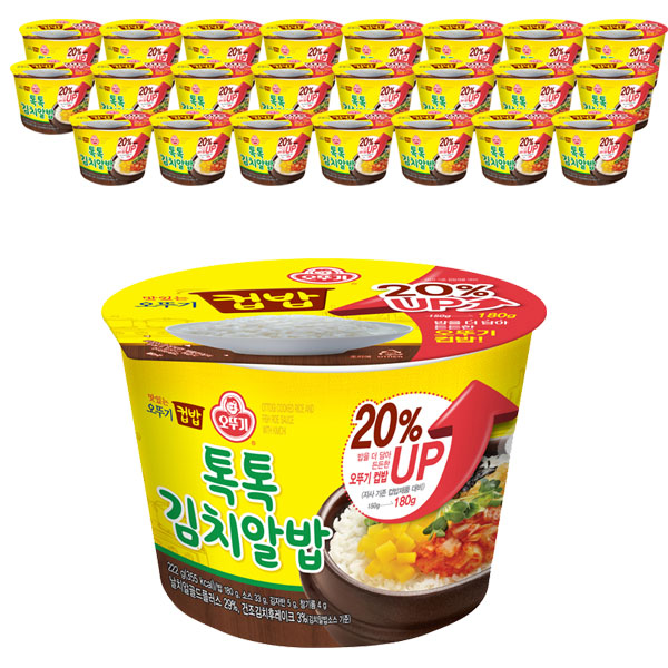 선택고민 해결 오뚜기 컵밥 톡톡 김치알밥 222g(증량), 222g, 24개 ···