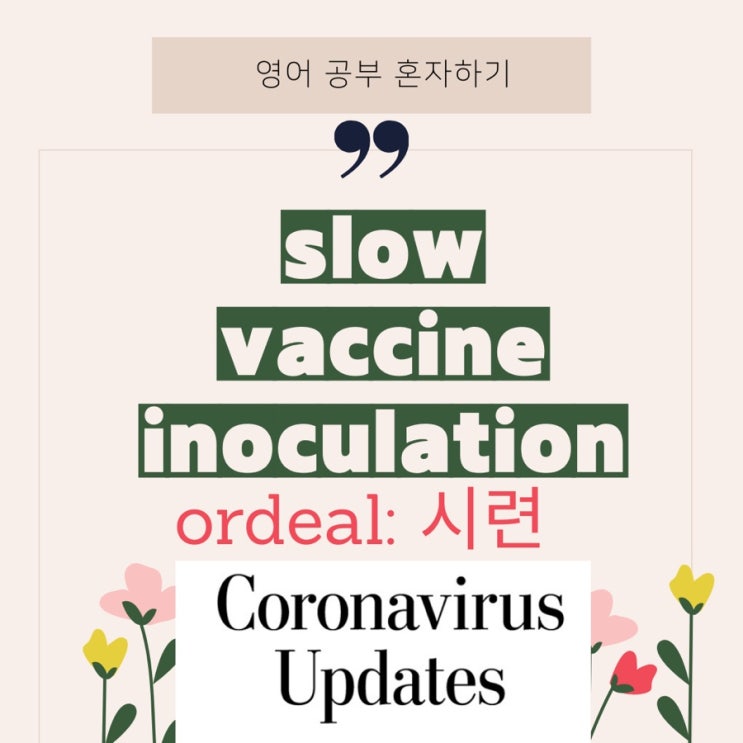  뉴욕 타임즈에 올라온 "한국 백신의 긴 대기 순서": Long lines for South Korean vaccines