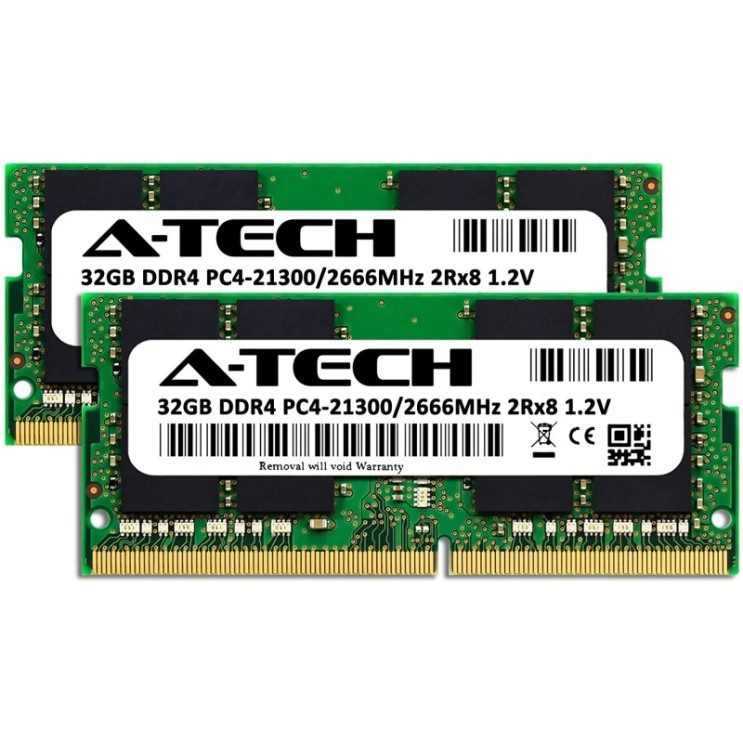 잘나가는 A-Tech 64GB Kit (2x32GB) DDR4 2666MHz RAM for Apple 2019 및 2020 iMac 27인치(iMac19 1 iMac20 1 iMa