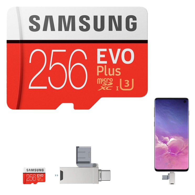 최근 많이 팔린 삼성전자 정품 마이크로SD EVO플러스 MB-MC128GB+OTG C타입리더기 & USB리더기, 256GB 추천해요