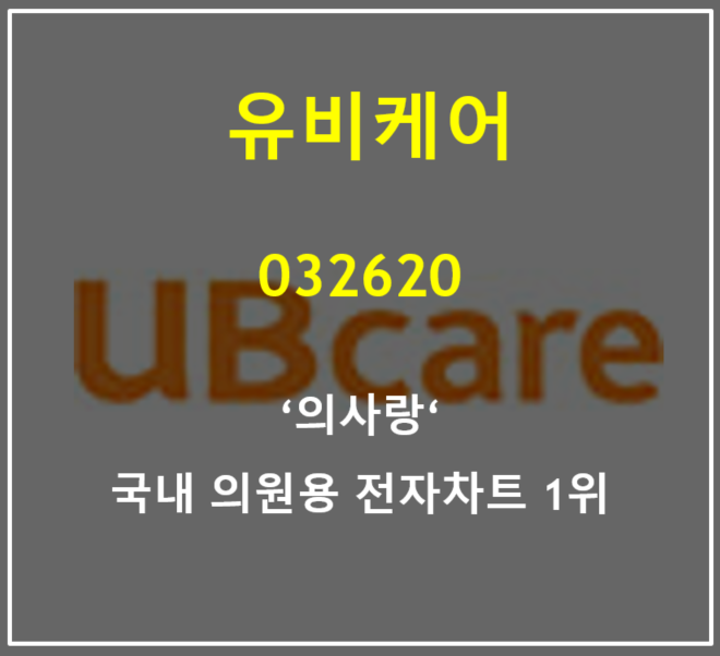  의원용 전자차트계의 최고봉 유비케어 2분기 실적 및 주가 배당