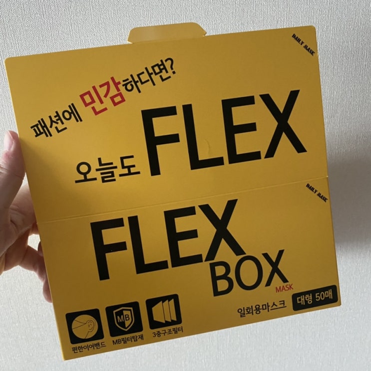  이번에 구매한 플렉스 박스 일회용 마스크 후기