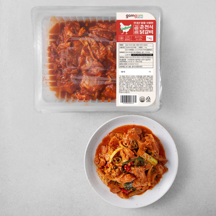  많이 팔린 곰곰 국내산 닭을 사용한 춘천식 닭갈비 1kg (냉장), 1개 추천해요