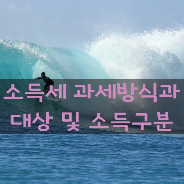  소득세법에서 열거한 과세방식과 대상 및 소득구분