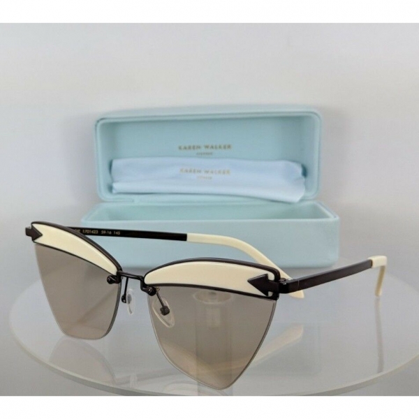 인기있는 192928 / Brand New Authentic Karen Walker Sunglasses SADIE White Dark Brown 59mm Frame 추천해요 인기있는 192928 / Brand New Authentic Karen Walker Sunglasses SADIE White Dark Brown 59mm Frame 추천해요