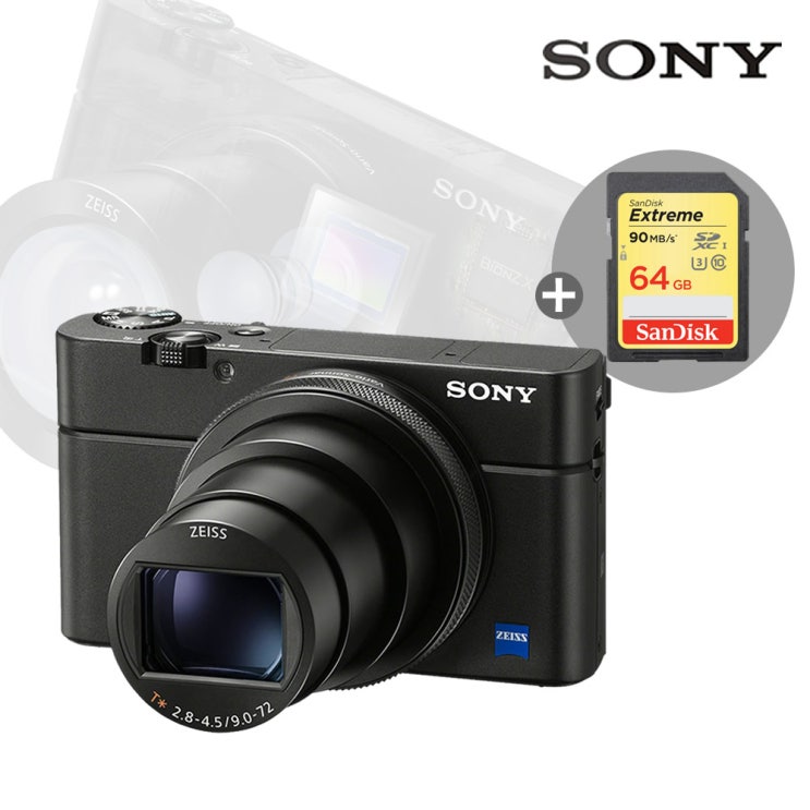 잘팔리는 소니 DSC-RX100M6 +4K지원 64GB메모리 (RX100VI) 하이엔드카메라, 단일구성 ···