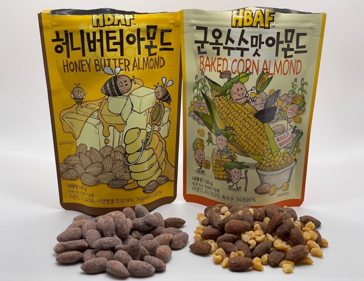  길림양행 바프(HBAR) 전지현 아몬드 종류 군옥수수 허니버터 추천