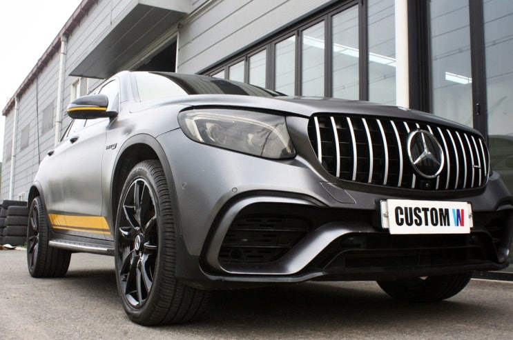  벤츠 GLC43 AMG 휠 상처 수리 후 블랙유광 휠도색