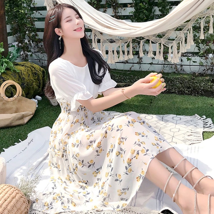 인기있는 타니즈 가비온 라운드넥 플라워 미디원피스 추천해요 인기있는 타니즈 가비온 라운드넥 플라워 미디원피스 추천해요
