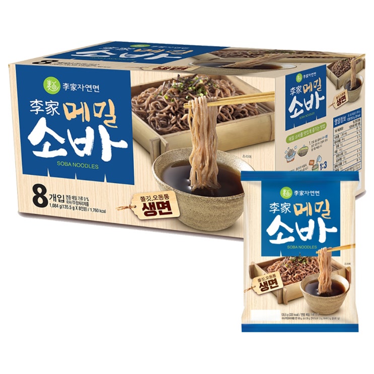 선택고민 해결 이가자연면 메밀소바, 135.5g, 8개 추천해요 선택고민 해결 이가자연면 메밀소바, 135.5g, 8개 추천해요
