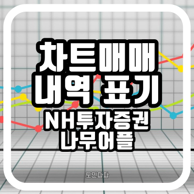  NH투자증권 나무 앱 유용한 기능 - 차트 매매내역 표기, 매수 매도 표시하기