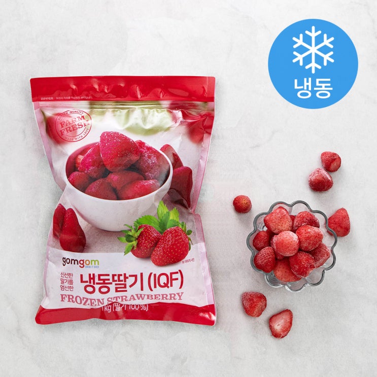 인기 급상승인 곰곰 냉동 딸기, 1kg, 1개 ···