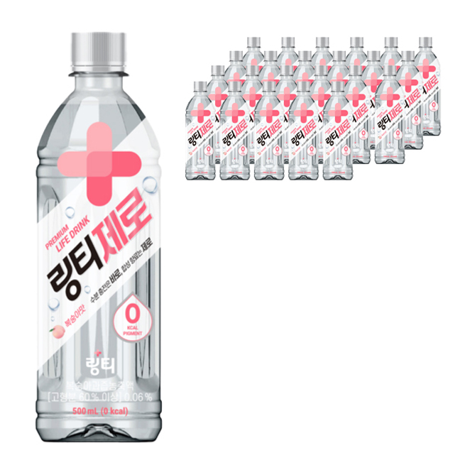 최근 인기있는 링티 제로 복숭아맛, 500ml, 24개 ···