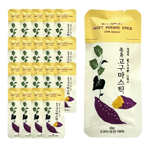 선호도 높은 한울푸드 NEW 촉촉 고구마스틱, 20g, 20개 좋아요 선호도 높은 한울푸드 NEW 촉촉 고구마스틱, 20g, 20개 좋아요