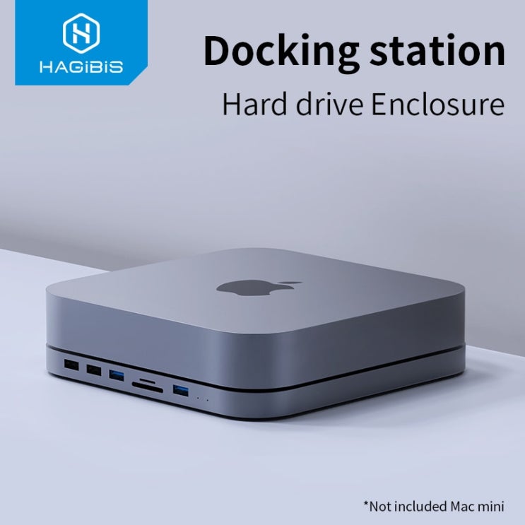 갓성비 좋은 Hagibis USB C 허브Mac용 SATA 하드 드라이브 인클로저 및 2020년형 새로운 Mac mini M1 Type C SSD 케이스 SD/TF 리더용 30 허