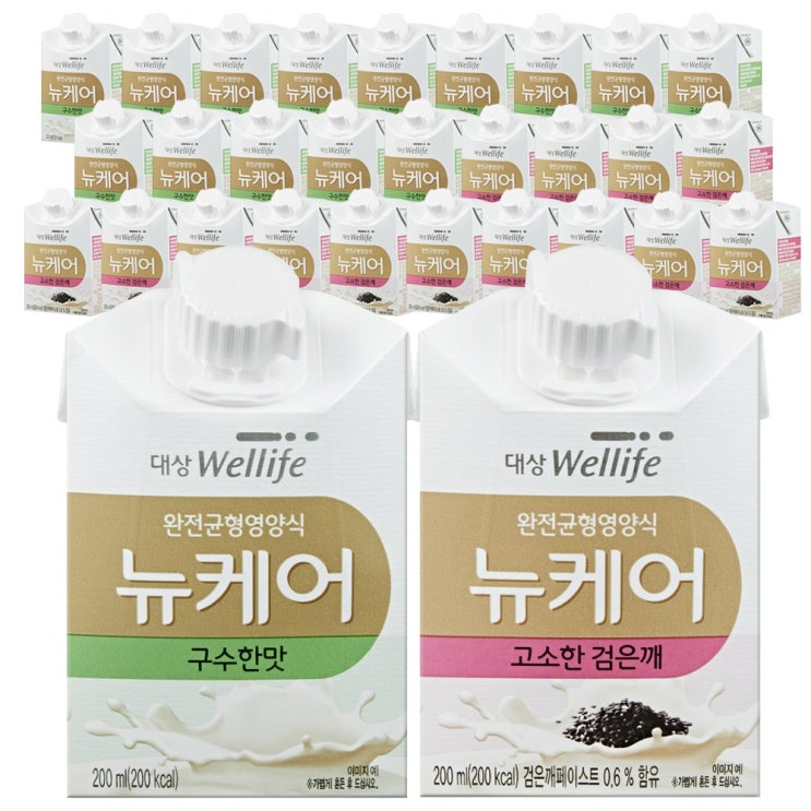 인기 급상승인 [대상웰라이프] 뉴케어 구수한맛 검은깨맛 아셉틱 200ml x 30팩, 구수한맛 15팩+고소한검은깨 15팩 추천해요