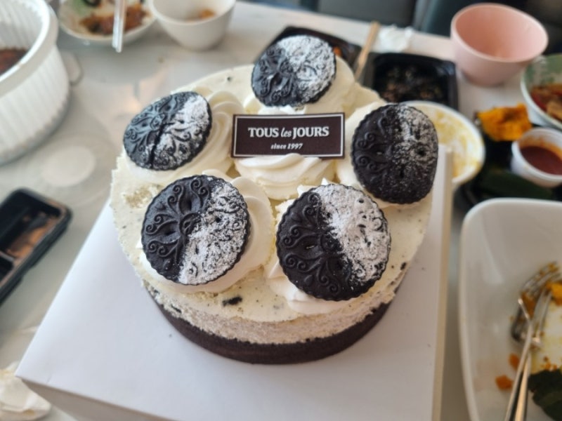 뚜레쥬르 까망쿠키 치즈케이크: 생일케이크 배달후기/ 내 돈내산