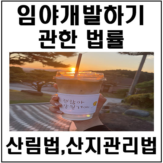 "지목 : 임야" 임야개발을 위한 법률
