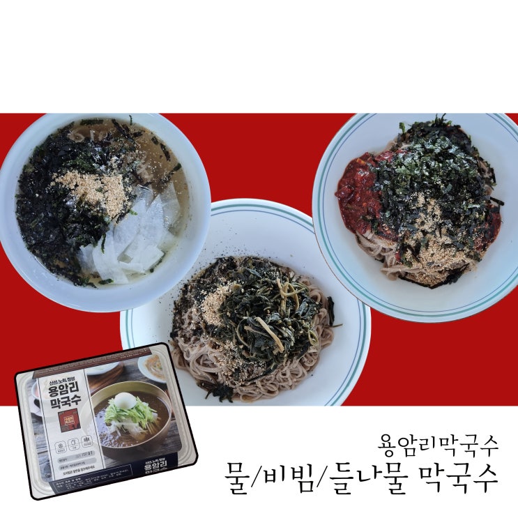  집에서 간편히 해먹는 용암리막국수 밀키트 들나물막국수