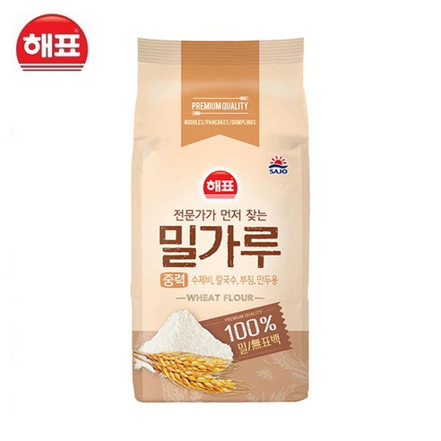 후기가 좋은 해표 중력분 밀가루 2.5kg, 2개 추천합니다