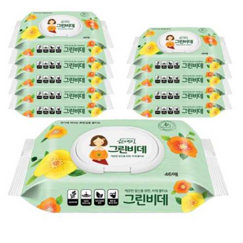 인기 많은 한예지 그린비데 물티슈 캡형, 30팩 좋아요 인기 많은 한예지 그린비데 물티슈 캡형, 30팩 좋아요