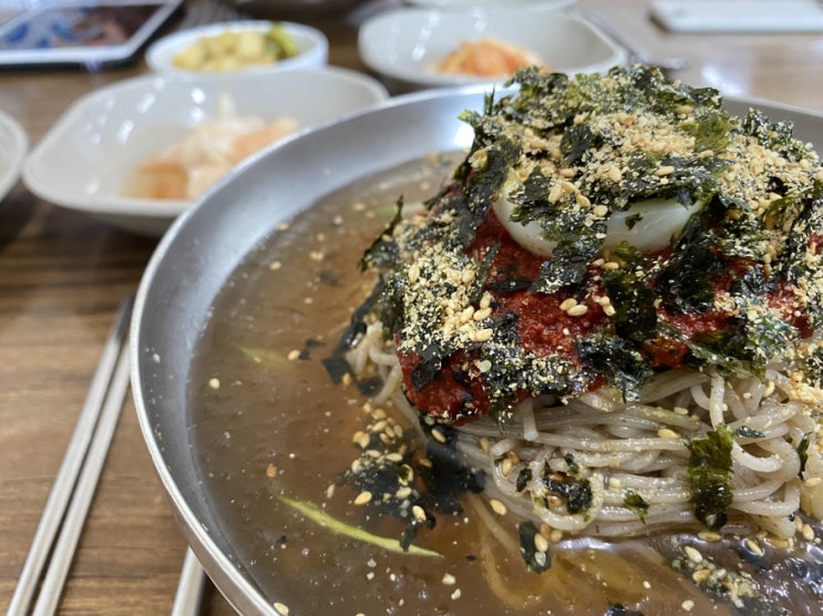  고촌맛집 강원막국수 고소한 비빔막국수, 물막국수, 편육 후기