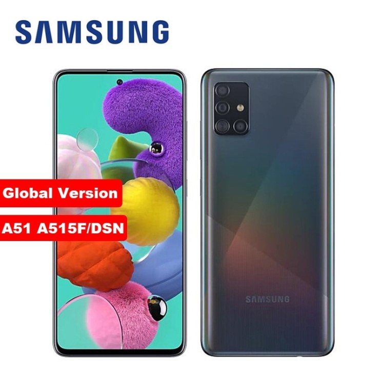 인기 많은 Samsung Galaxy A51 Octa-core 6.5 인치 4GB RAM 128GB ROM 48MP 쿼드 후면 카메라 Android 스마트 폰 잠금 해제 핸드폰,
