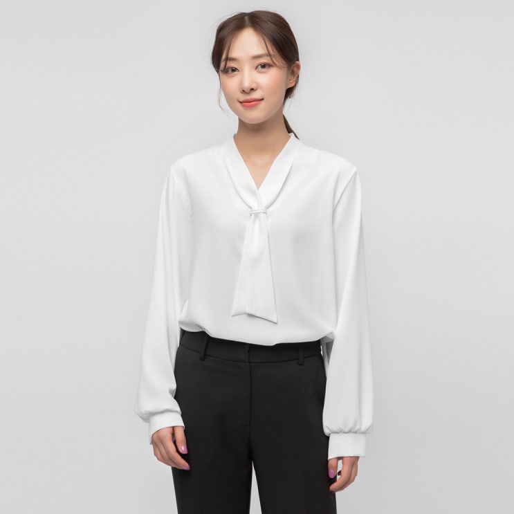  최근 많이 팔린 캐럿 여성용 타이 브이넥 블라우스 추천해요