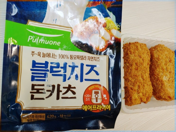  쭉쭉 늘어나는 통모짜렐라 자연치즈 풀무원 블럭치즈 돈카츠