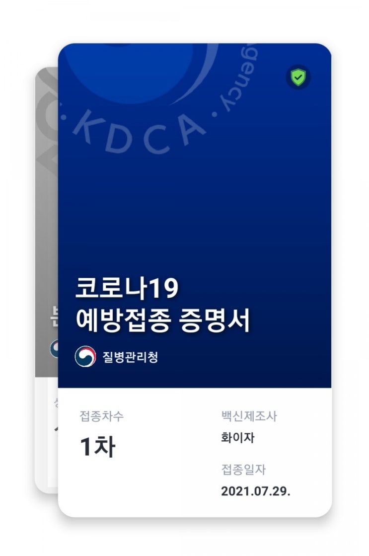  화이자 백신 1차 접종 후기